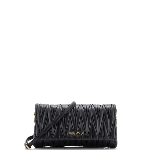 Miu Miu Flap Crossbody Bag Matelasse Leather Small