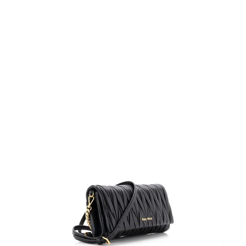 Miu Miu Flap Crossbody Bag Matelasse Leather Small