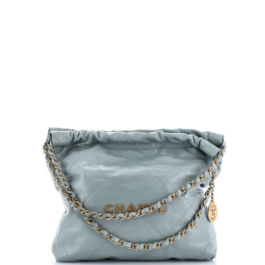 Chanel 22 Chain Hobo Quilted Calfskin Small
