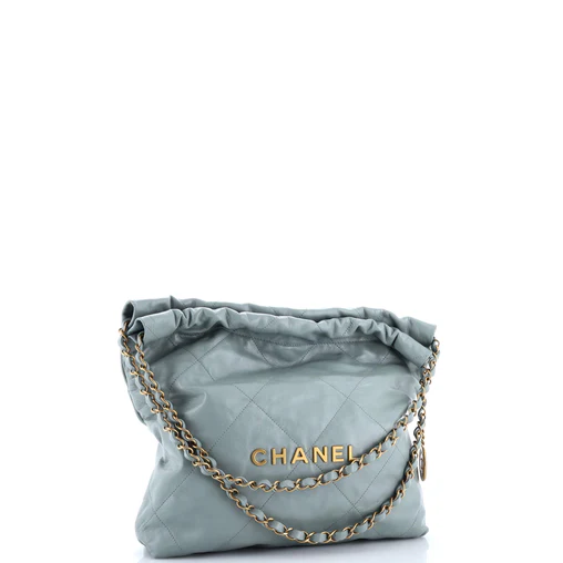 Chanel 22 Chain Hobo Quilted Calfskin Small
