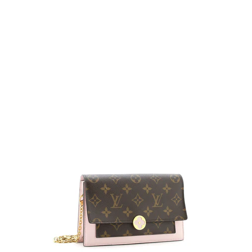 Louis Vuitton Flore Chain Wallet Monogram Canvas with Leather
