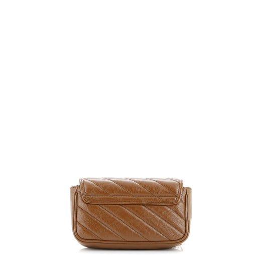 Gucci GG Marmont Flap Bag Diagonal Quilted Leather Super Mini