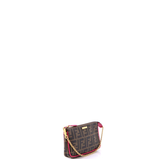 Fendi Chain Pochette Zucca Coated Canvas