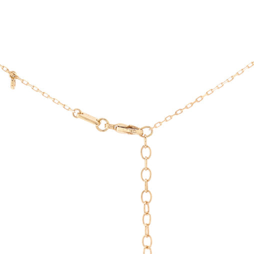 Gucci GG Running Station Necklace 18K Yellow Gold with Diamonds