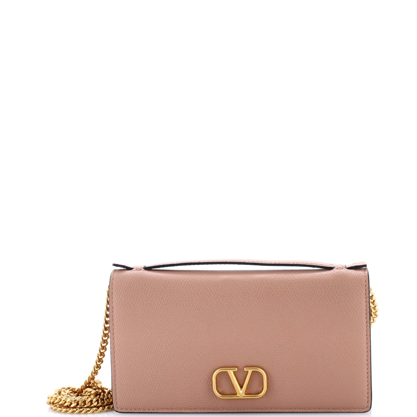 Valentino Garavani VLogo Signature Wallet on Chain Leather