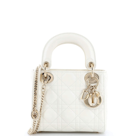 Christian Dior Lady Dior Chain Bag Cannage Quilt Lambskin Mini