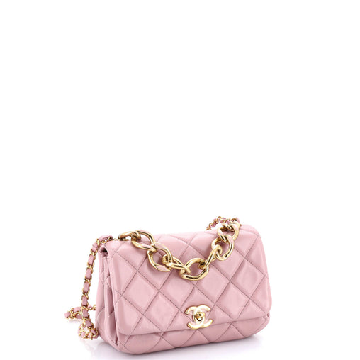 Chanel Color Match Flap Bag Quilted Lambskin Small