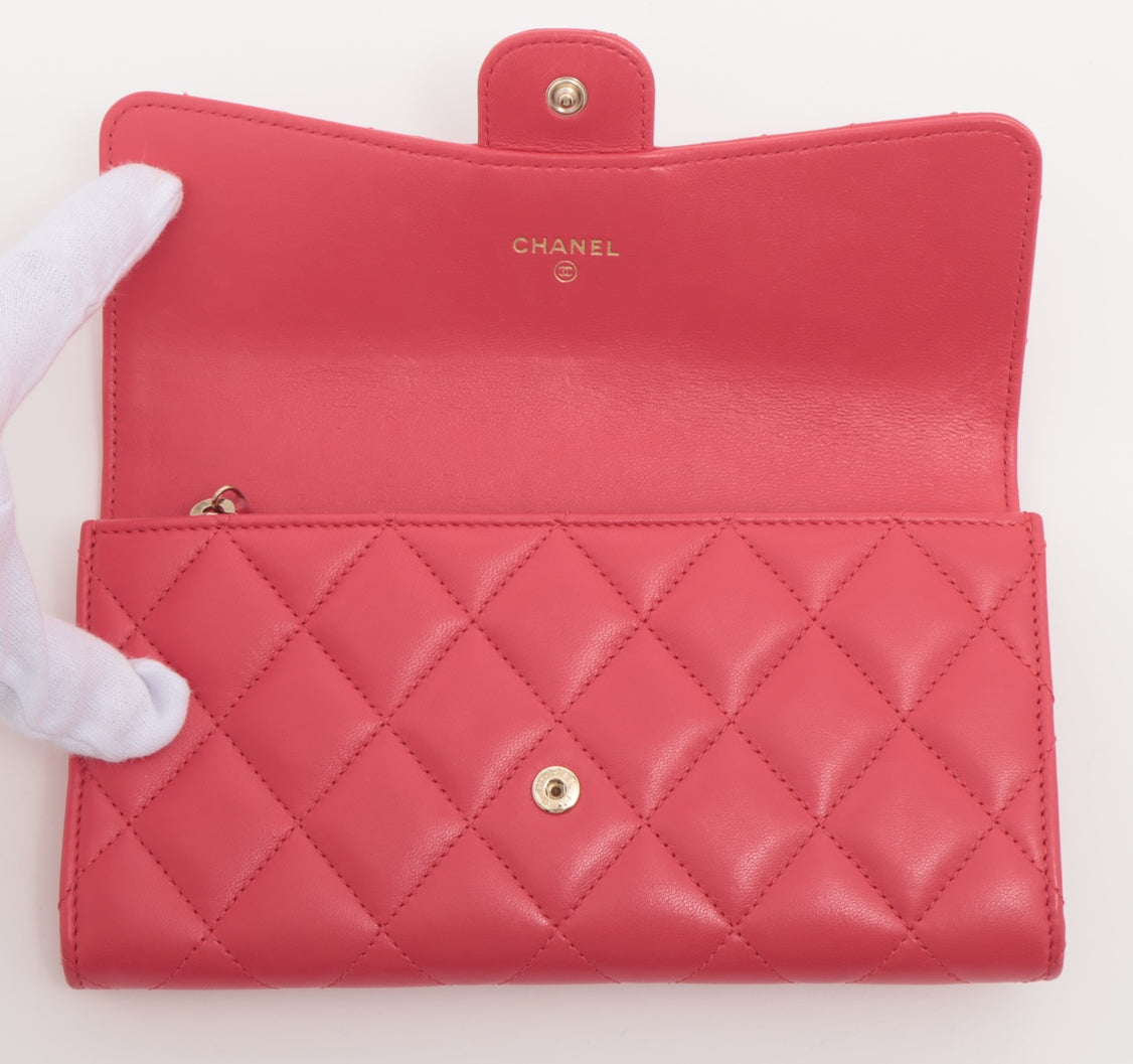Chanel Matelasse Lambskin Long Wallet