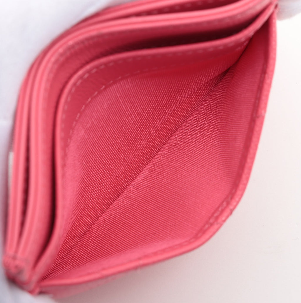 Chanel Matelasse Caviar Skin Card Case Pink