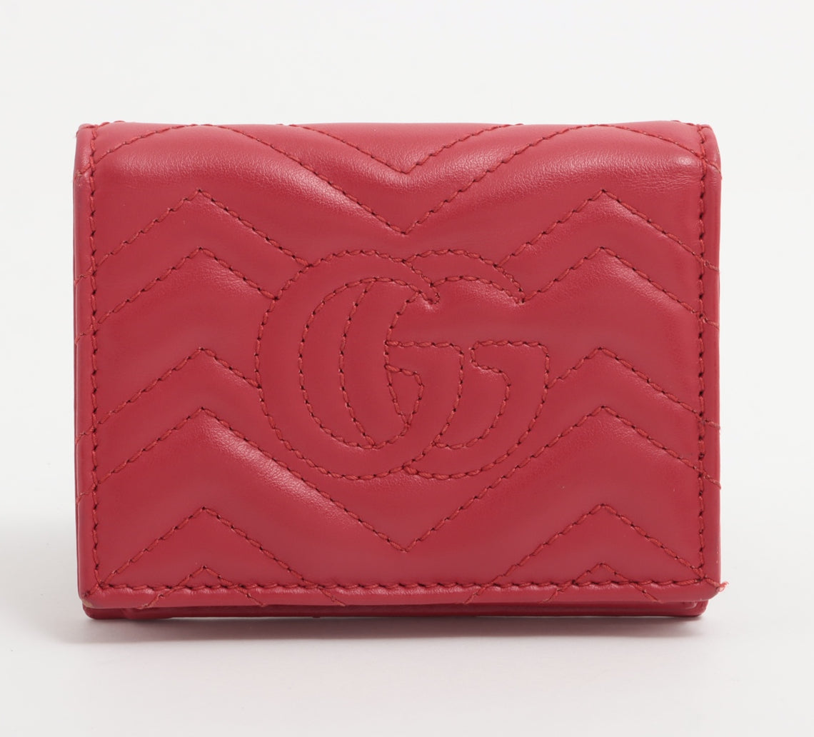 Gucci GG Marmont Leather Compact Wallet