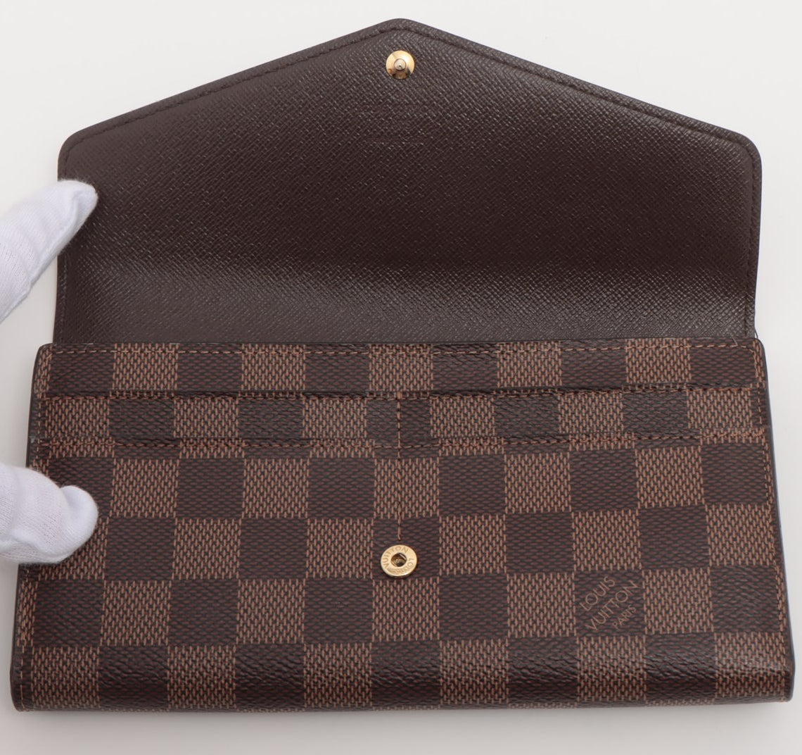Louis Vuitton Damier Portefeuille Sarah Brown Long Wallet