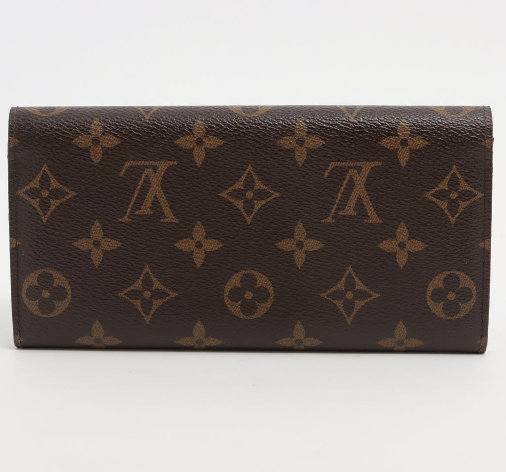 Louis Vuitton Monogram Portofeuille Emilie Rouge Long