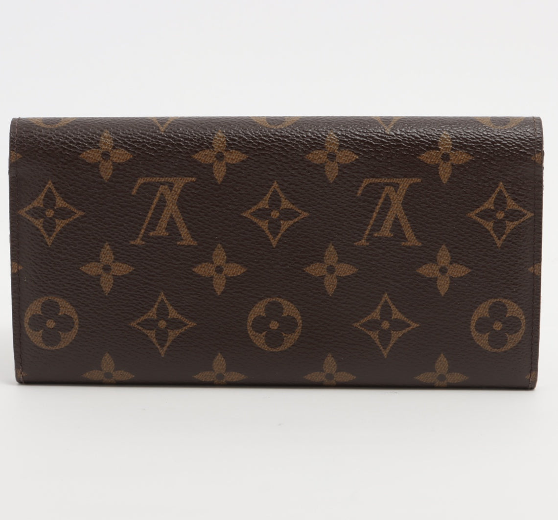Louis Vuitton Monogram Portofeuille Emilie Rouge Long
