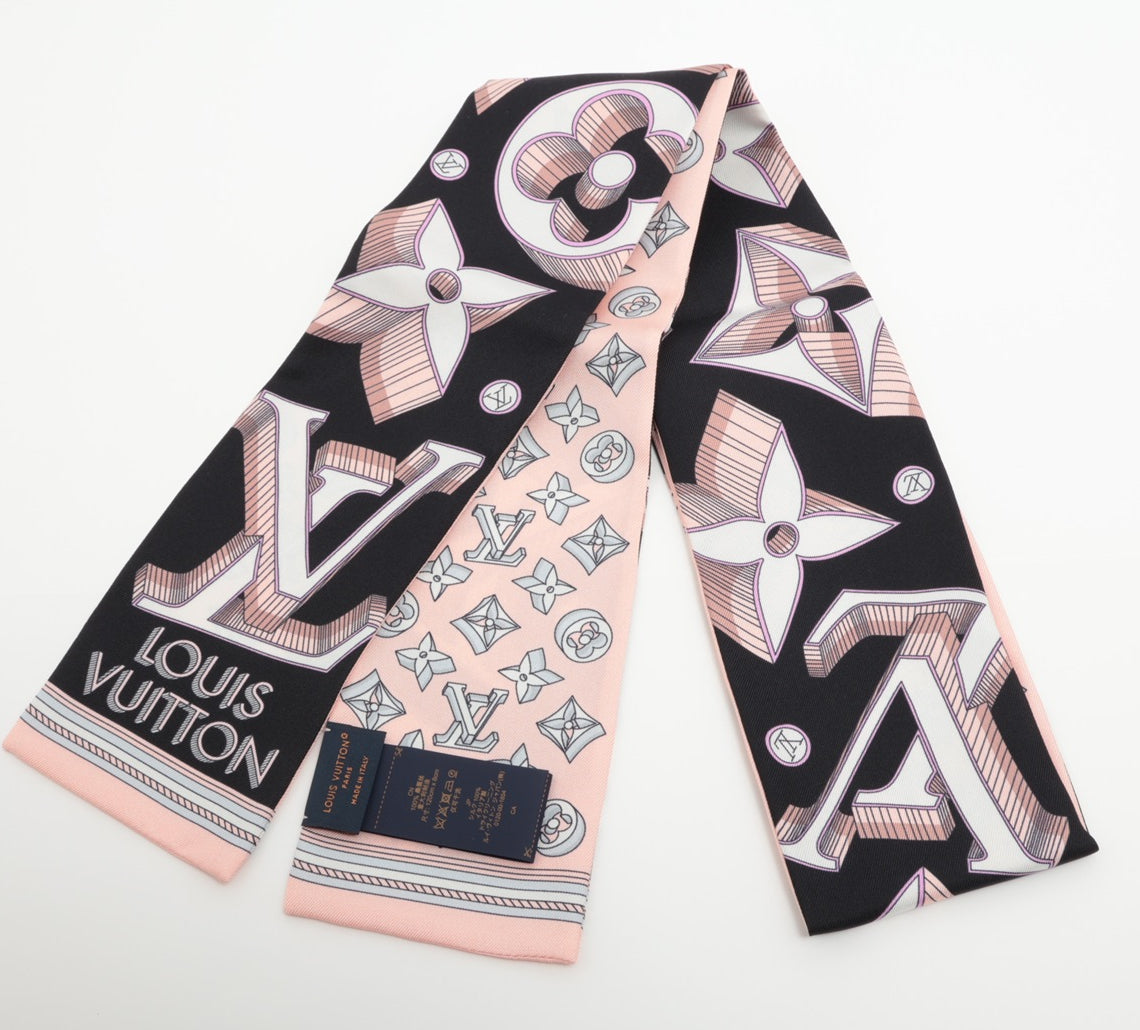Louis Vuitton Bandeau Ultimate Scarf Silk Pink