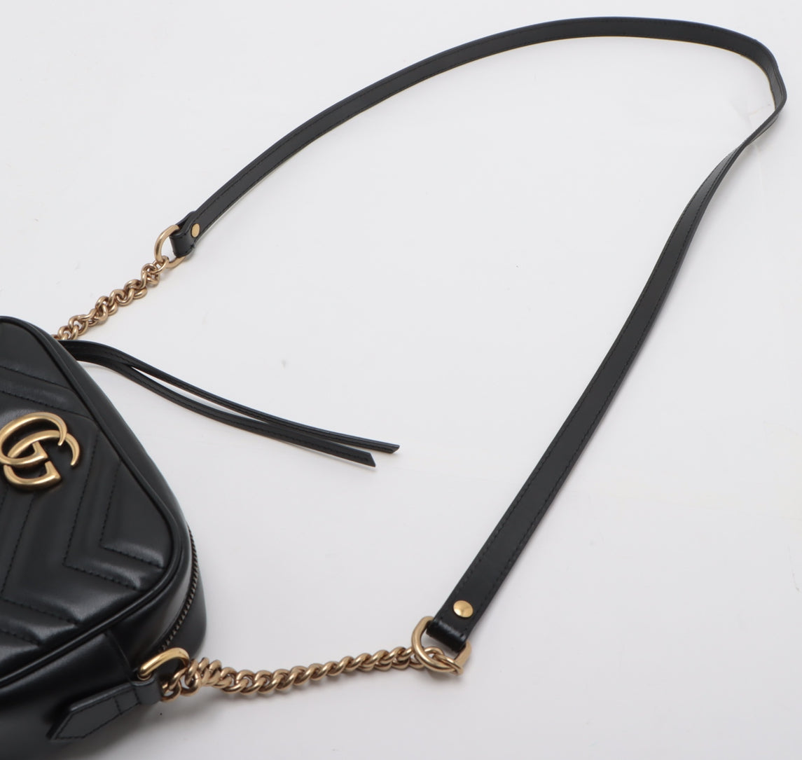 Gucci GG Marmont Leather Chain Shoulder Bag