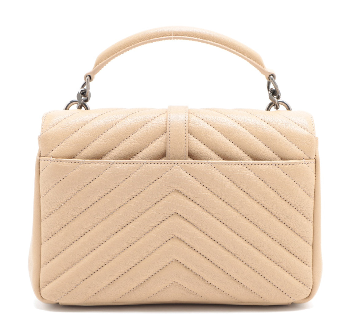 Saint Laurent Paris College Leather 2 Way Shoulder Bag