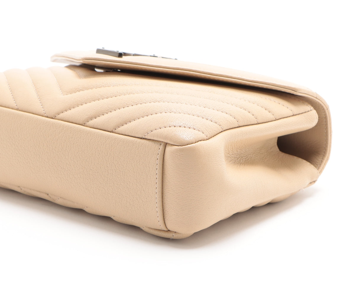 Saint Laurent Paris College Leather 2 Way Shoulder Bag