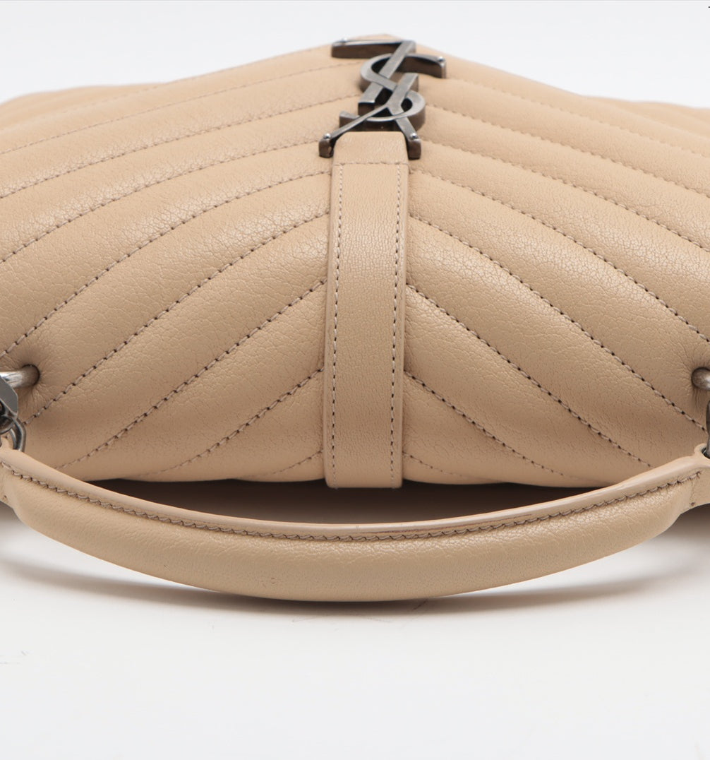 Saint Laurent Paris College Leather 2 Way Shoulder Bag