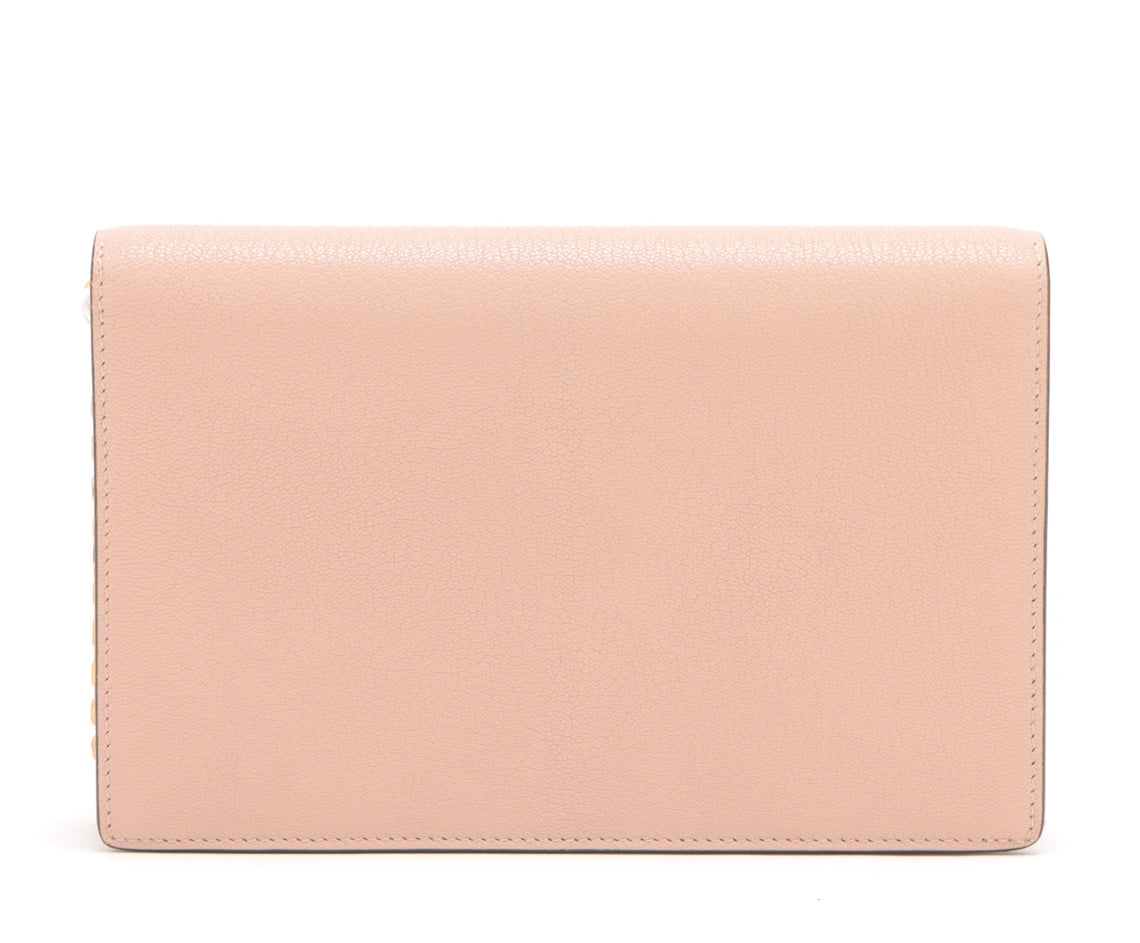 Christian Dior Saddle Leather Chain Wallet