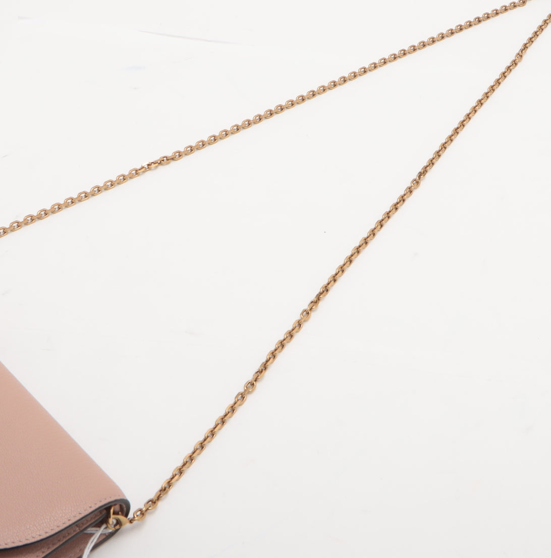 Christian Dior Saddle Leather Chain Wallet