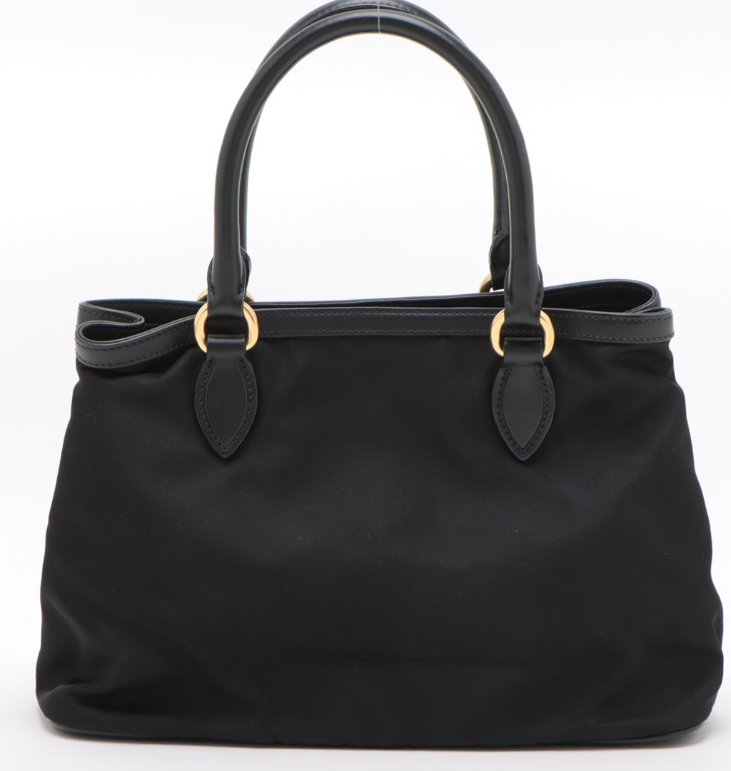 Prada Tessuto Nylon & Leather 2 Way Handbag