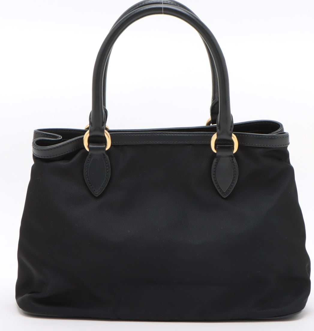 Prada Tessuto Nylon & Leather 2 Way Handbag