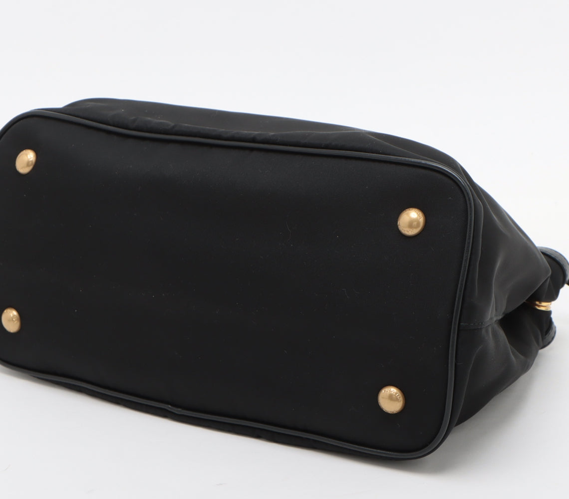 Prada Tessuto Nylon & Leather 2 Way Handbag