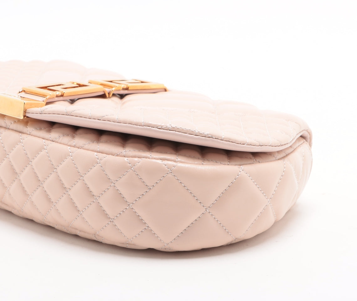 Versace Greca Goddess Patent Leather 2 Way Shoulder Bag Pink