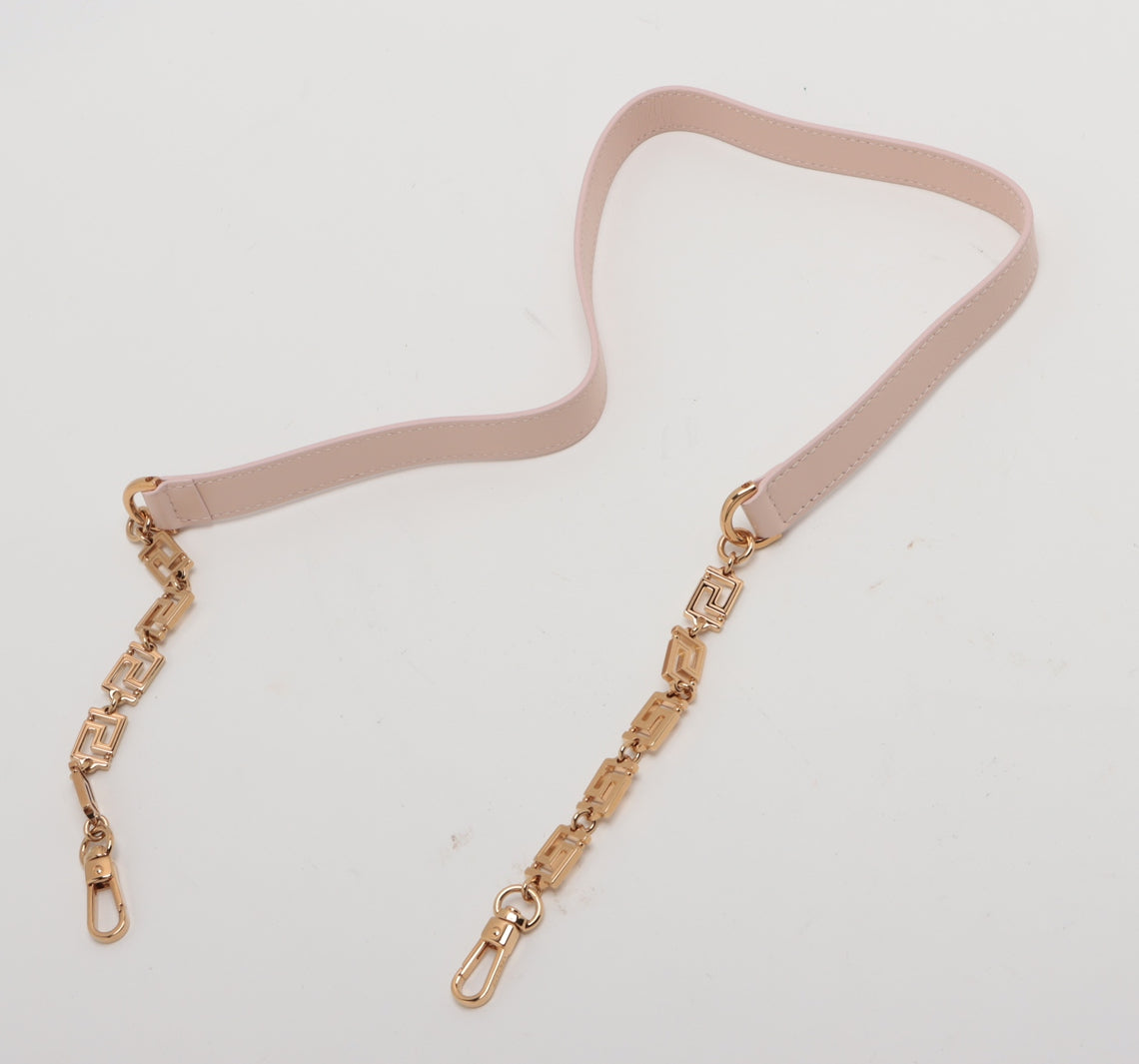 Versace Greca Goddess Patent Leather 2 Way Shoulder Bag Pink