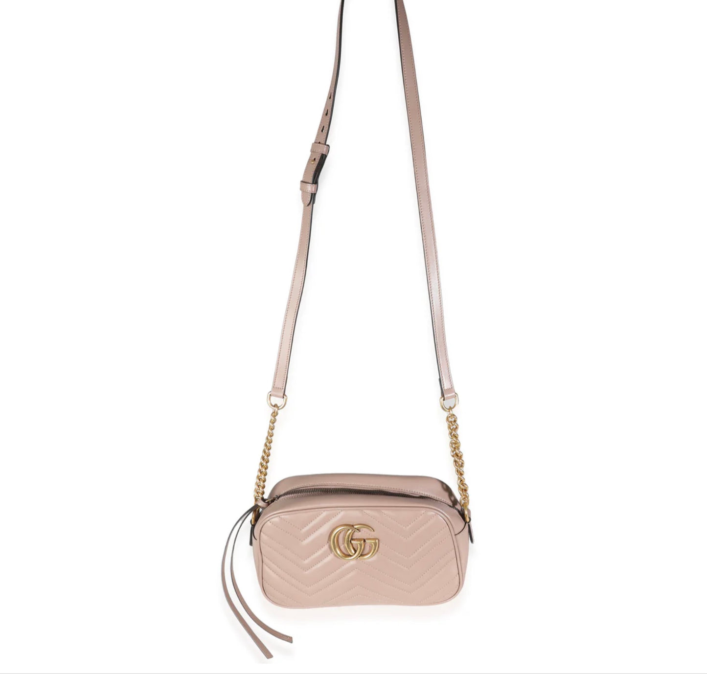 Gucci Beige Matelasse Small GG Marmont Bag