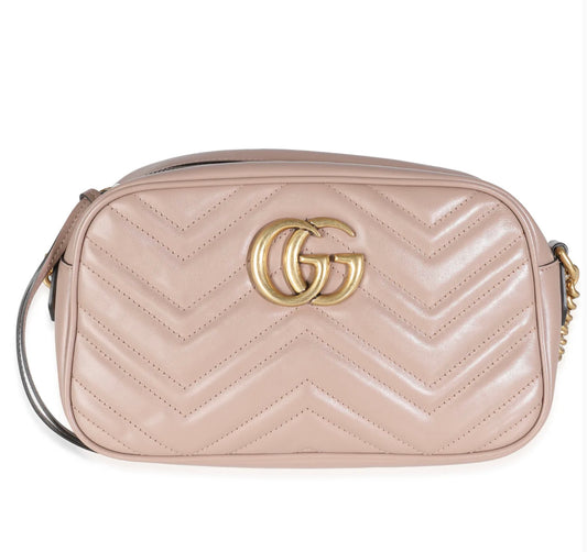 Gucci Beige Matelasse Small GG Marmont Bag