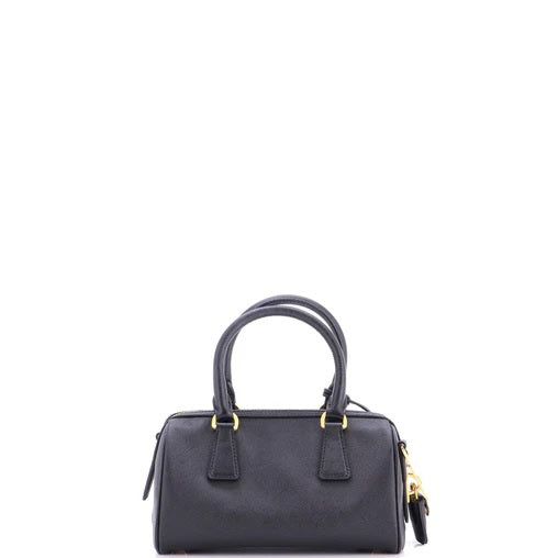 Prada Lux Convertible Boston Bag Saffiano Leather Mini