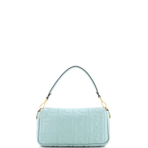 Fendi Baguette NM Bag Zucca Embossed Leather Medium