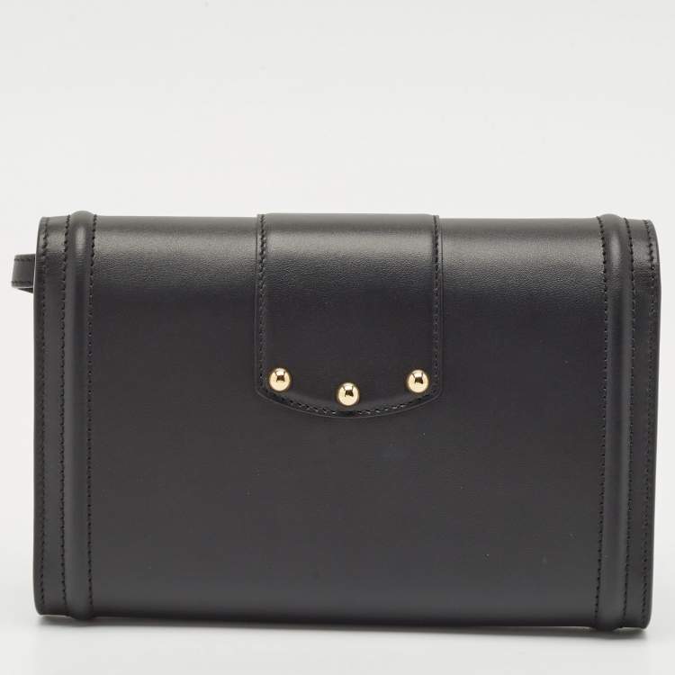 New Dolce & Gabbana Dolce & Gabbana Black Leather DG Amore Clutch Bag