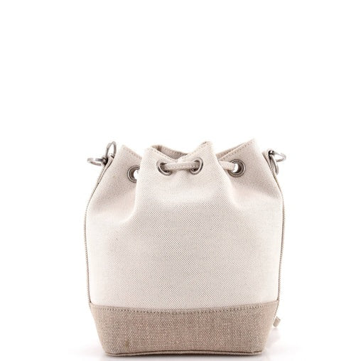 Saint LaurentRive Gauche Bucket Bag Canvas Mini