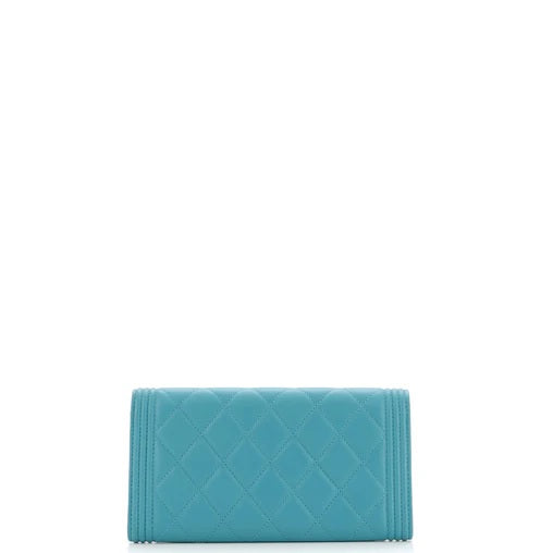 ChanelBoy Flap Wallet Quilted Lambskin Long