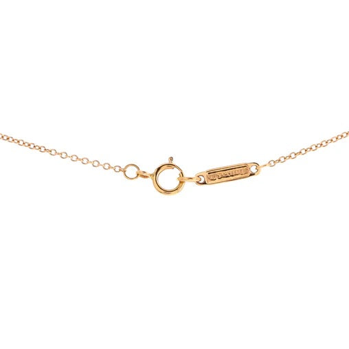Tiffany & Co. Metro Cross Pendant Necklace 18K Yellow Gold and Diamonds