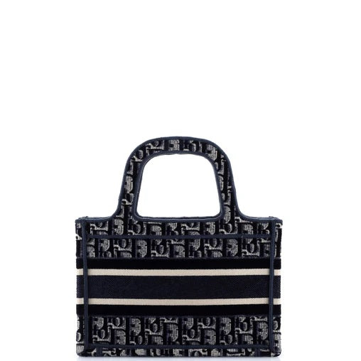 Christian Dior Book Tote Oblique Velvet Mini