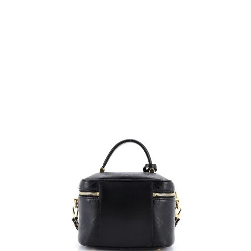 Louis Vuitton Vanity Handbag Monogram Ink Embossed Lambskin PM