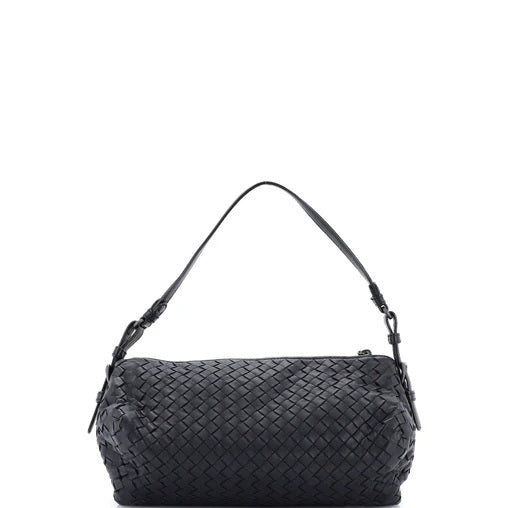 Bottega Veneta Barrel Shoulder Bag Intrecciato Leather Medium