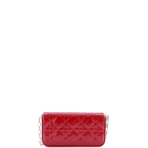 Christian Dior Dior Talk Phone Pouch Cannage Quilted Patent