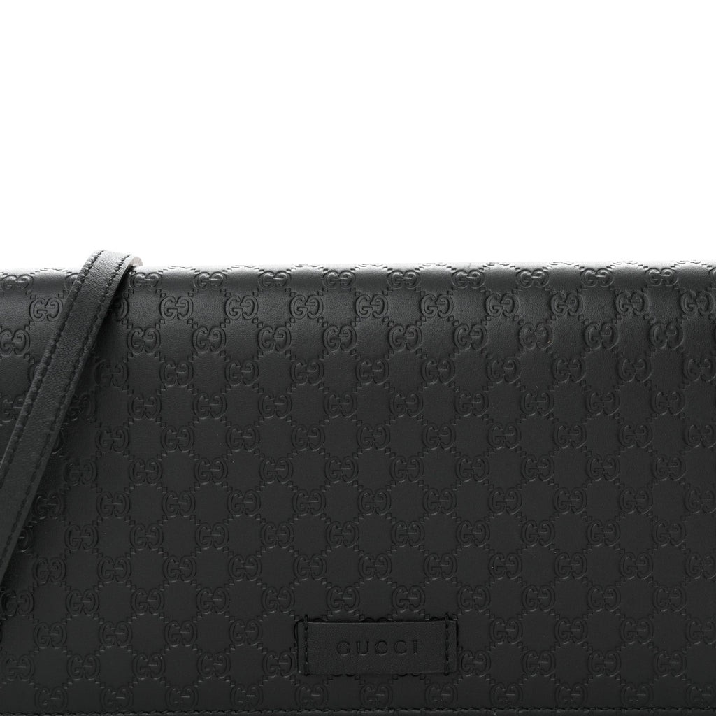 Gucci  Microguccissima Crossbody Wallet Black