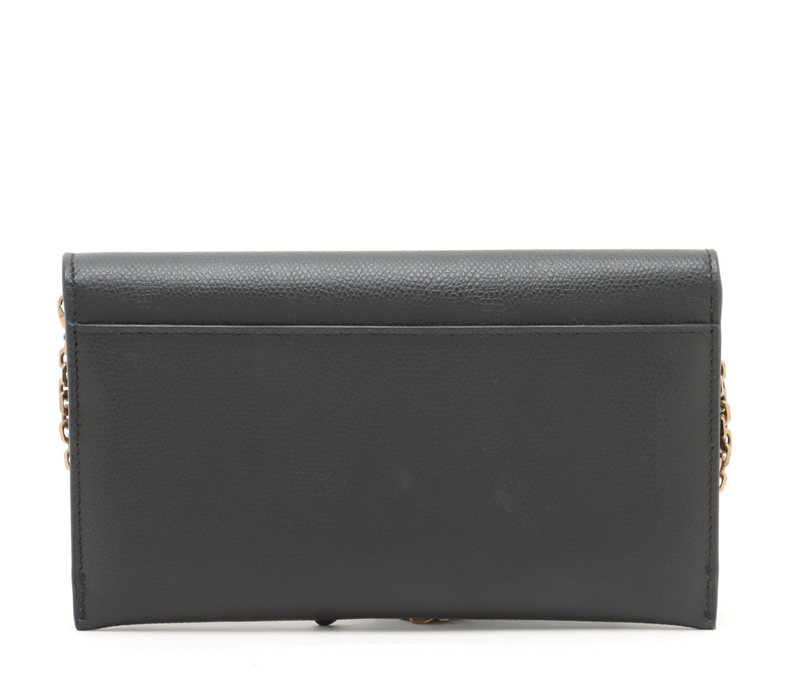 Christian Dior Saddle Leather Chain Wallet
