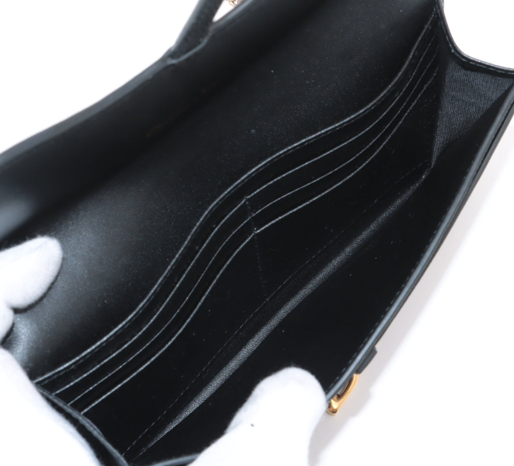 Christian Dior Saddle Leather Chain Wallet