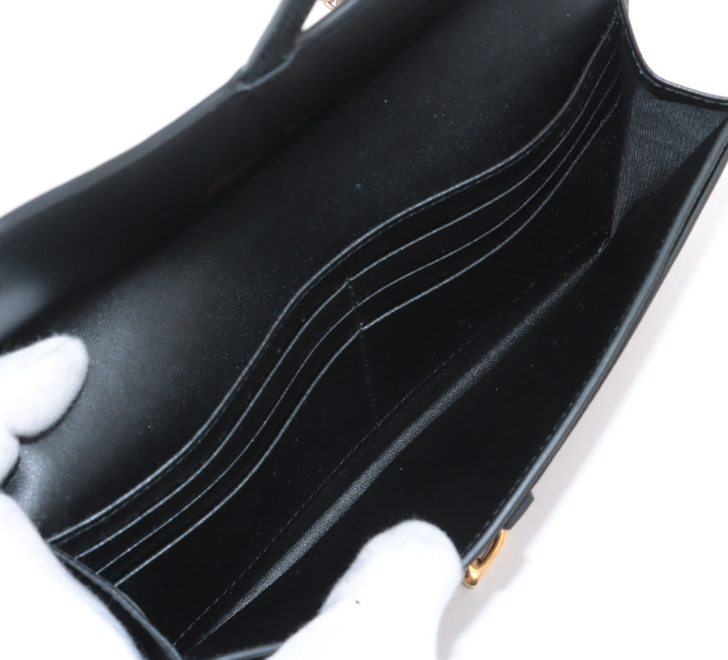 Christian Dior Saddle Leather Chain Wallet