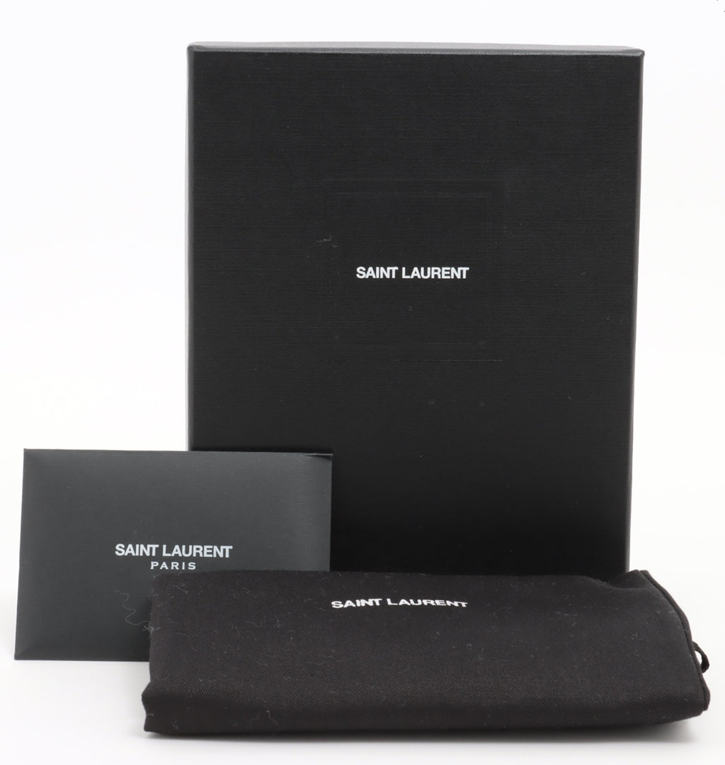 Saint Laurent Paris V Stitch Leather Coin purse