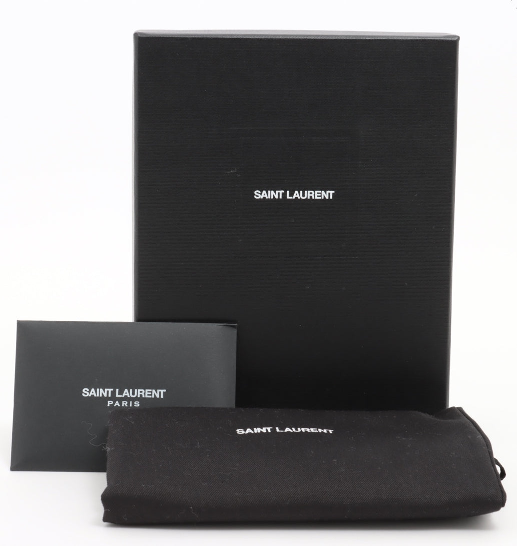 Saint Laurent Paris V Stitch Leather Coin purse