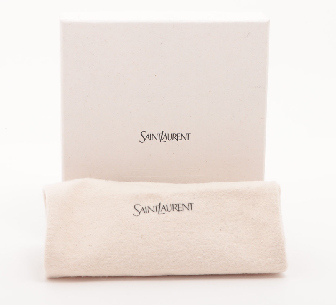 Saint Laurent Paris YSL logo Leather Compact Wallet