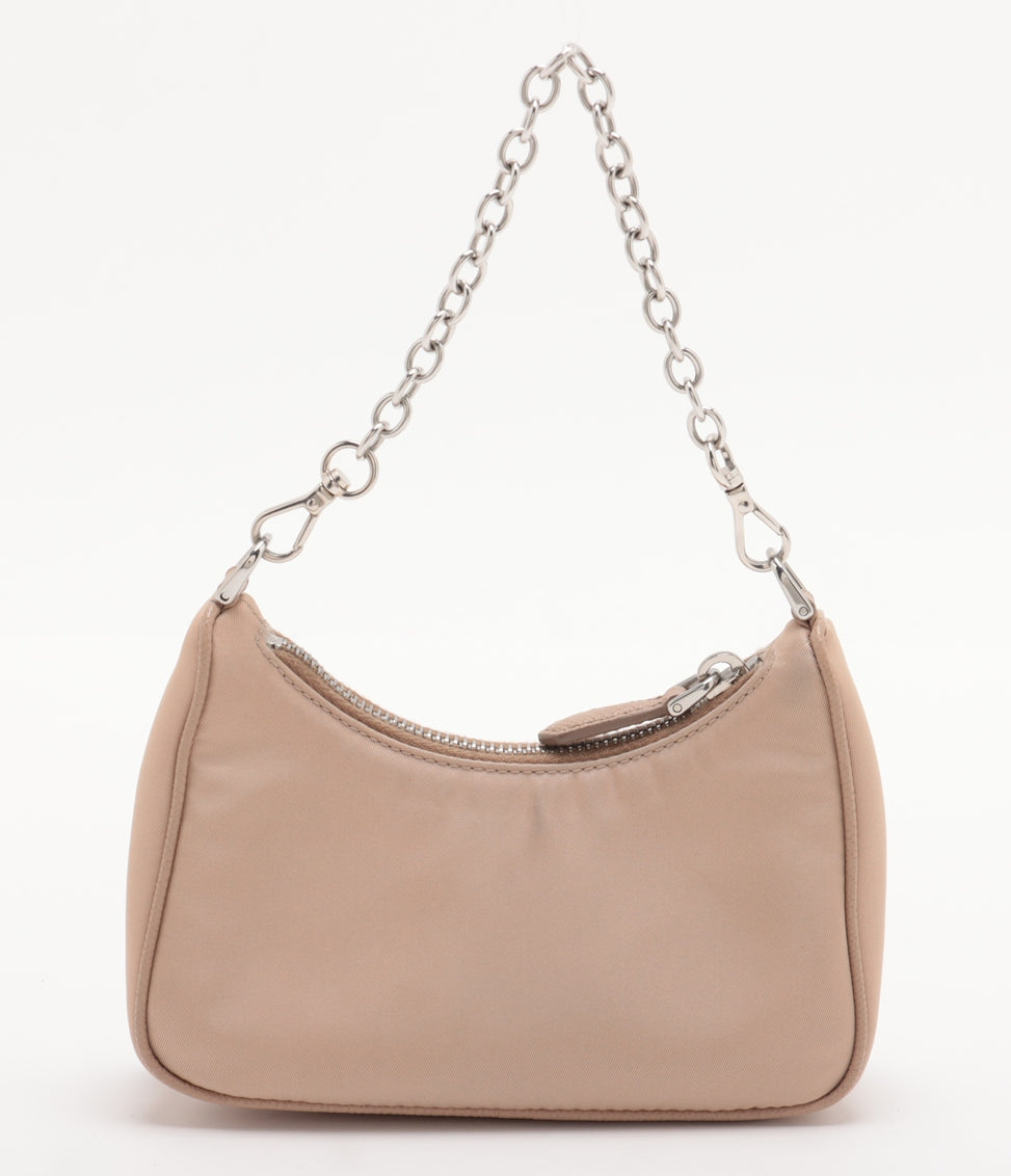 Prada Tessuto Nylon & Leather 2 Way Shoulder Bag Mini