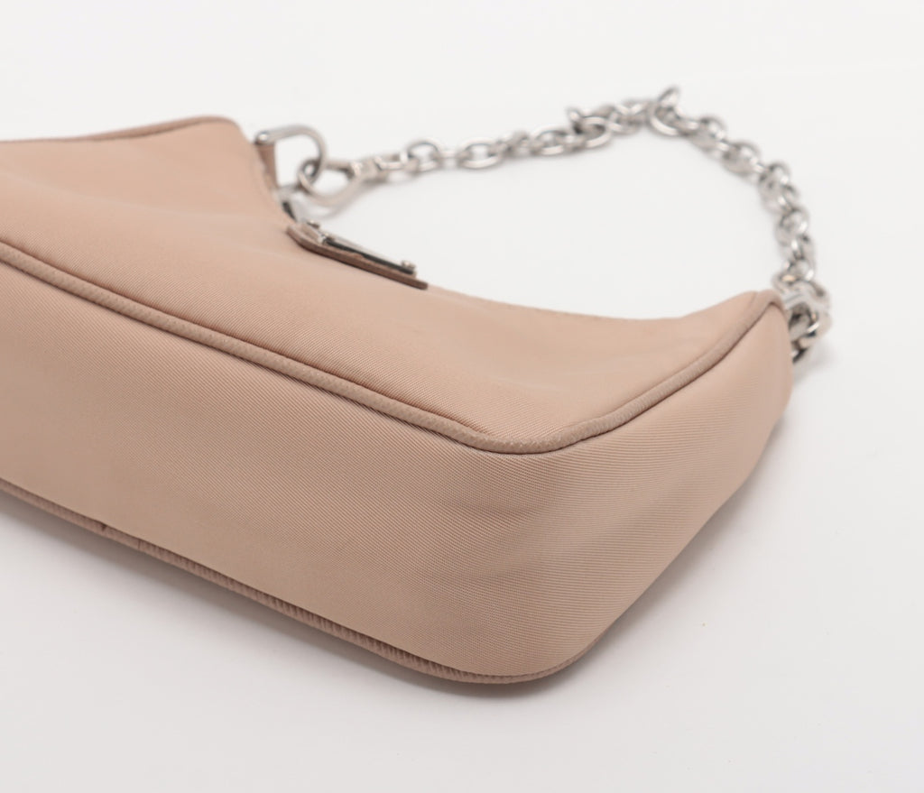Prada Tessuto Nylon & Leather 2 Way Shoulder Bag Mini